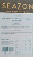 Filet de lieu au citron, purée et fondue de poireaux