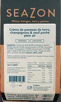 Crème de pomme de terre oeuf