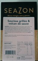 Saucisse grillée & volcan de sauce