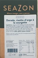 Dorade, risotto d’orge à la courgette
