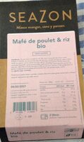 Mafé de poulet et riz bio