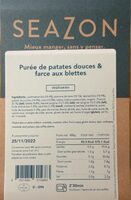 Purée de patates douces et farce aux blettes