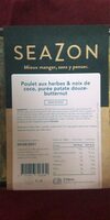 Poulet aux herbes & noix de coco, purée patate douce-butternut