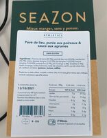 Pavé de lieu, purée aux poireaux et sauce aux agrumes
