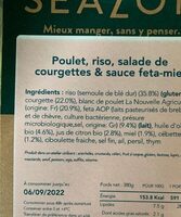 Poulet  riso salade de courgette