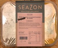 Salade de quinoa au poulet et houmous de carotte
