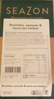 Boulettes, semoule & sauce aux herbes