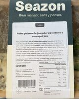 Notre poisson du jour, pilaf de lentilles et sauce poireaux