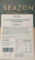 Lieu purée de carottes chou-fleur & crème d’amande