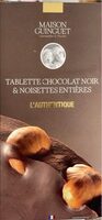 Tablette chocolat noir et noisettes entière