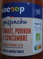 Gaspacho tomate poivron concombre