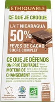 Chocolat au lait Nicaragua