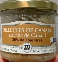 Rillettes de canard au foie de canard