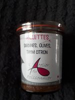 Rillettes sardines,olives, thym citron