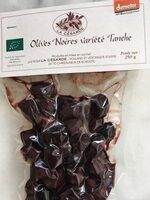 Olives Noires Variétés Tanche, 250 Grammes, Marque La Césarde