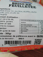 Brioche feuilletée les Fournées de la Vie