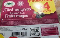 Mini beignets fourrés fruits rouges