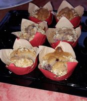 Mini muffins coeur fondant aux fruits rouges