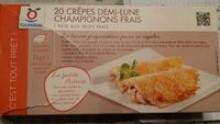 Crêpes demi-lune champignons frais pâte aux oeufs frais