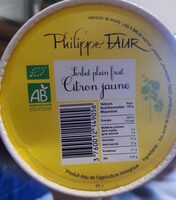 Sorbet plein fruit Citron jaune