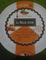 Creme glacée caramel éclats de noisettes sauce caramel