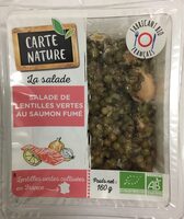 Salade Lentilles vertes Au Saumon Fumé