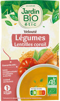 Velouté légumes et lentilles corail