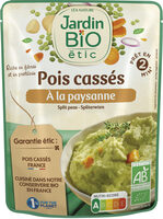 Pois cassés à la paysanne Bio - 300 g - Jardin Bio