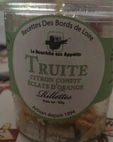 Rillette de truite citron confit eclat d'orange