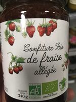 Confiture bio de fraises allégée
