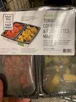 Tomates confites & courgettes marinées