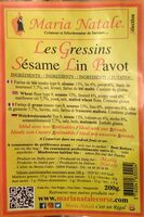 Les Petits Gressins Sésame,Lin Et Pavot Maria Natale
