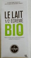 Le lait demi écrémé bio