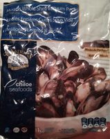 Moules du Pacifique entières cuites congelées
