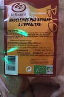 Madeleines pur beurre à l'épeautre