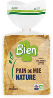 Pain de mie grandes tranches nature sans sucres ajoutés 500G