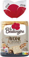Pain de mie grandes tranches Avoine & Graines 500g