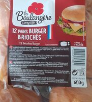 12 pains burger briochés