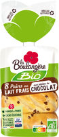 8 Pains au lait frais Bio aux pépites de chocolat 280g