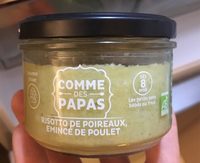 Risotto de poireaux et émincé de poulet Bio