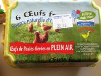 6 Oeufs moyens aux omega 3 Le Clos St Jacques