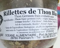 Rillettes de thon blanc