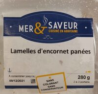 Lamelles d'encornet panées
