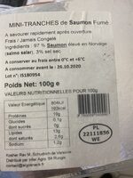 Mini-tranches de saumon fumé