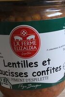 Lentilles et saucisses confites