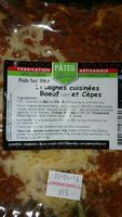 Lasagnes cuisinées Bœuf et Cèpes