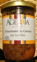 4 Saucisses de Canard aux Lentilles