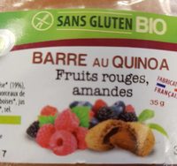 Barre au quinoa fruits rouges amande