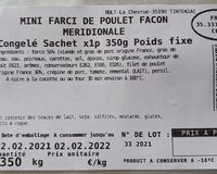Mini farci de poulet façon meridionale