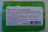 Pâte à sucre verte - goût vanille